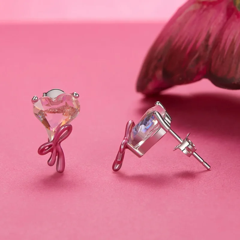 (slika za) PANDORA Style Love Bow Uhani - SCE1696 - Ogled 4