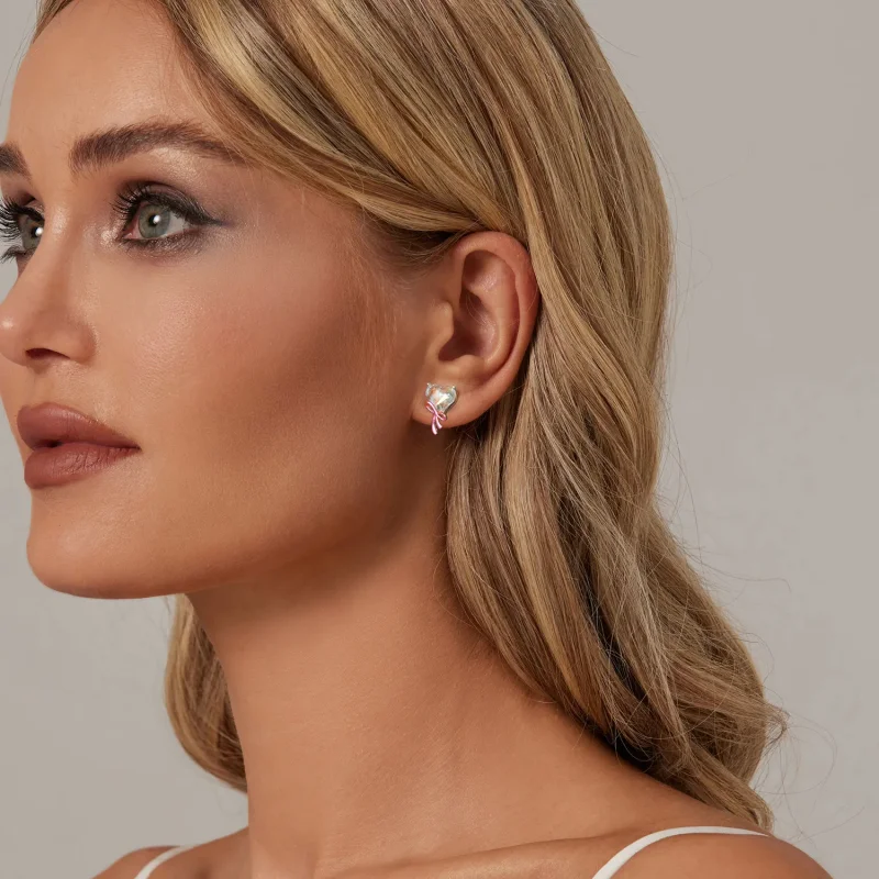 (slika za) PANDORA Style Love Bow Uhani - SCE1696 - Ogled 6