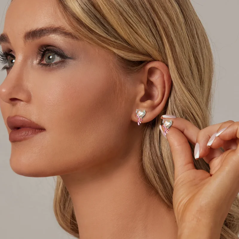 (slika za) PANDORA Style Love Bow Uhani - SCE1696 - Ogled 7