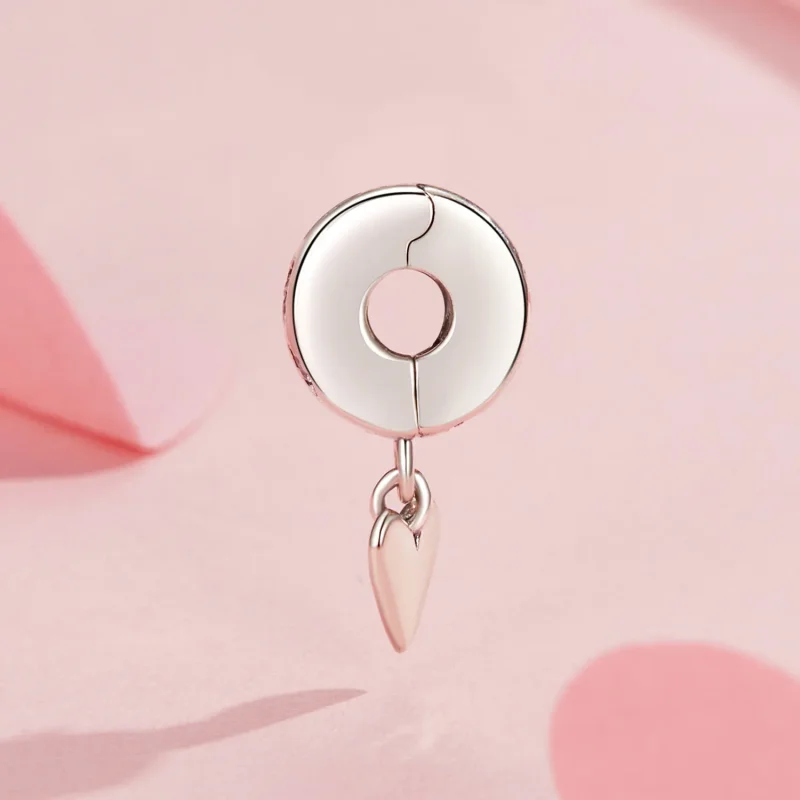 (slika za) PANDORA Style Pametni silikonski obesek s sponko v obliki srca - SCC2694 - Ogled 3