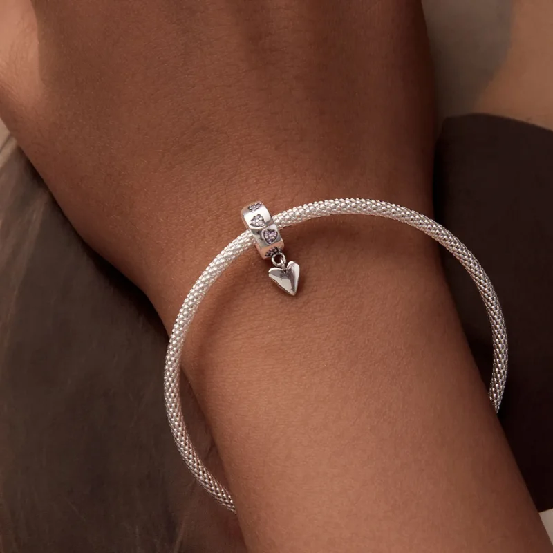 (slika za) PANDORA Style Pametni silikonski obesek s sponko v obliki srca - SCC2694 - Ogled 7