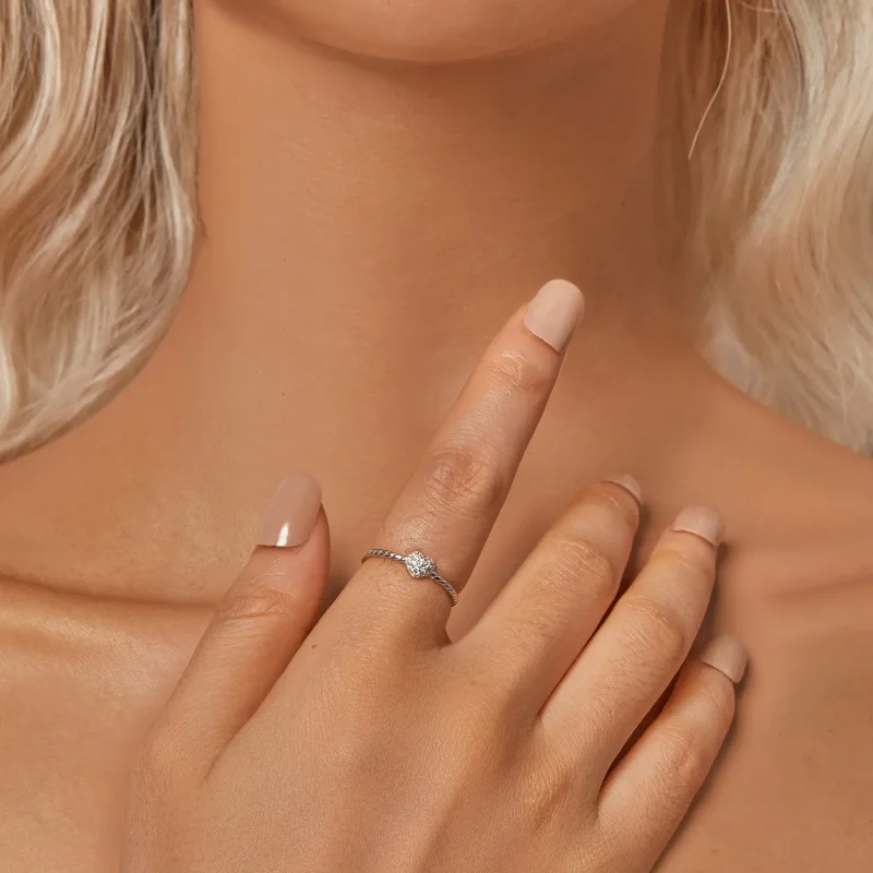 (slika za) Prstan s sijočim srcem v stilu PANDORA - BSR516 - Ogled 5