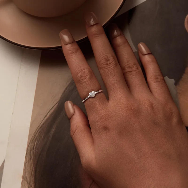 (slika za) Prstan s sijočim srcem v stilu PANDORA - BSR516 - Ogled 6