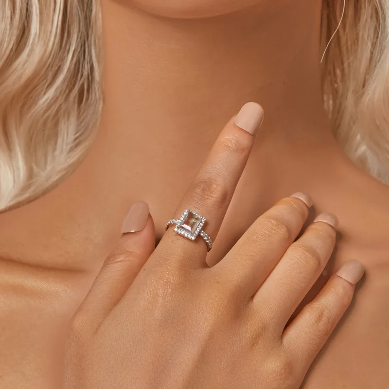 (slika za) Prstan s kamnitim kamnom v stilu PANDORA za dekleta - SCR999 - Ogled 5