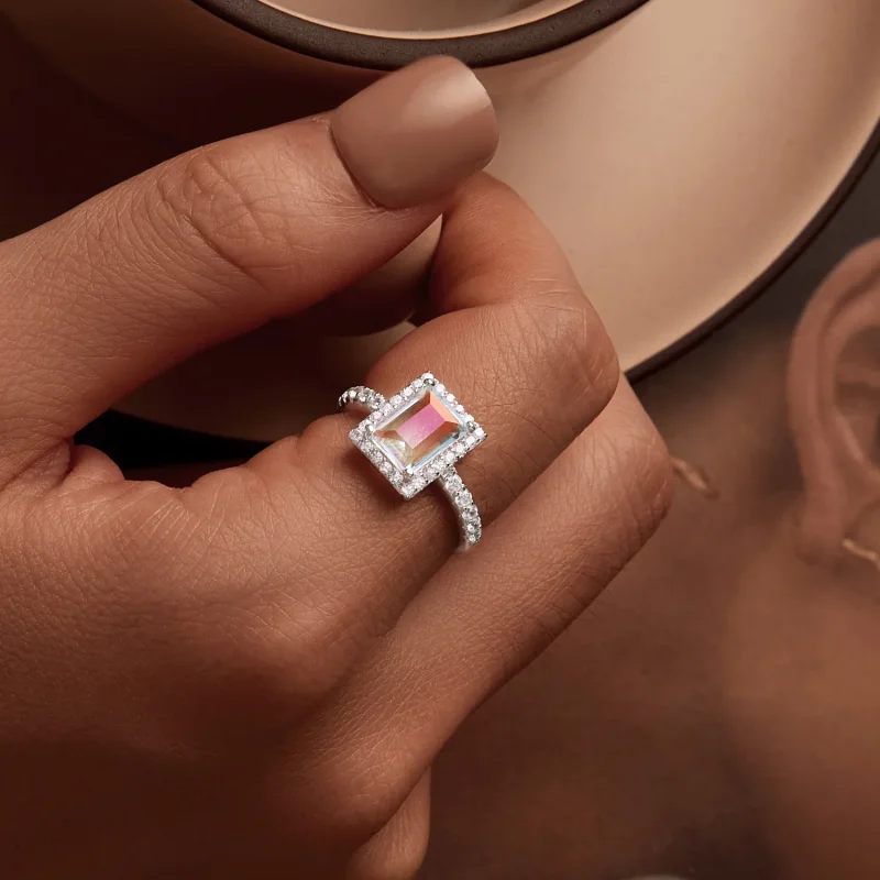 (slika za) Prstan s kamnitim kamnom v stilu PANDORA za dekleta - SCR999 - Ogled 7