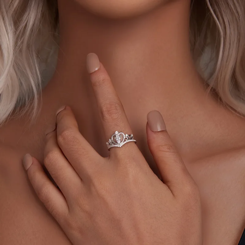 (slika za) Prstan s krono v stilu PANDORA - BSR511 - Ogled 6