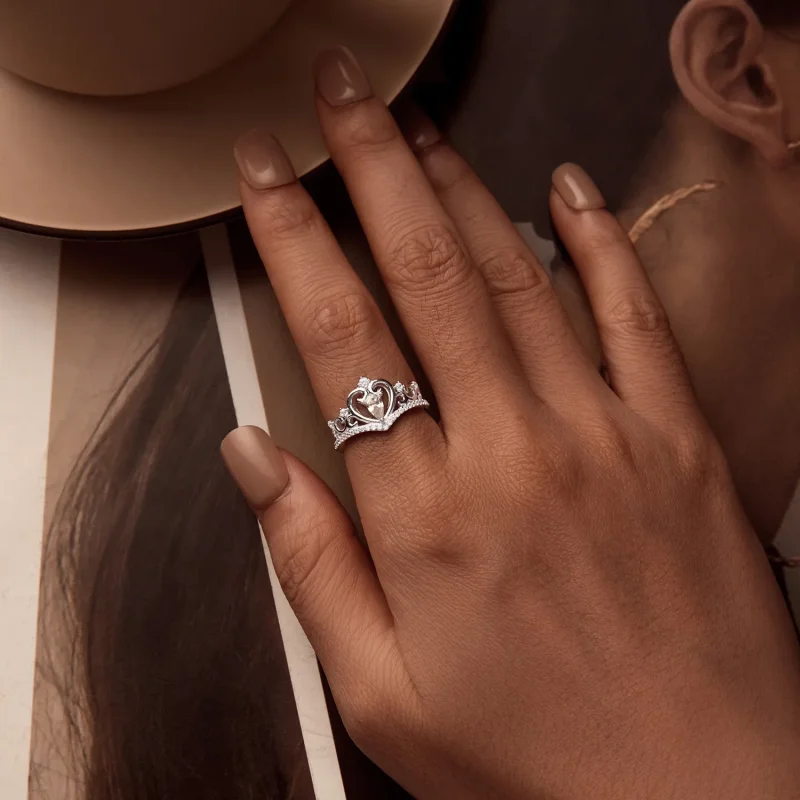 (slika za) Prstan s krono v stilu PANDORA - BSR511 - Ogled 7