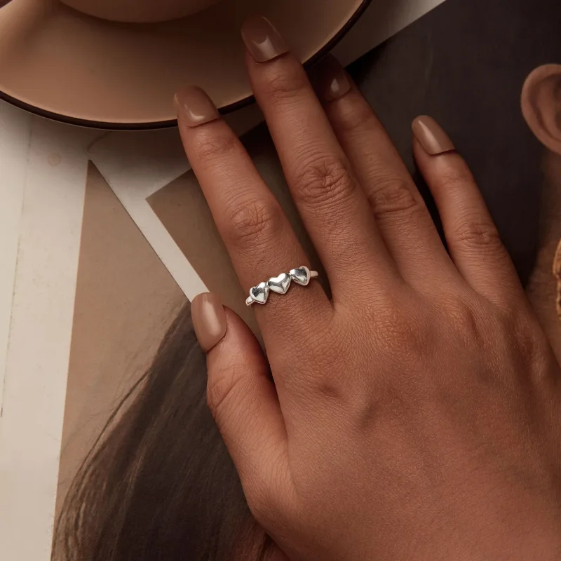 (slika za) Prstan v obliki srca v stilu PANDORA - SCR1001-E - Ogled 4