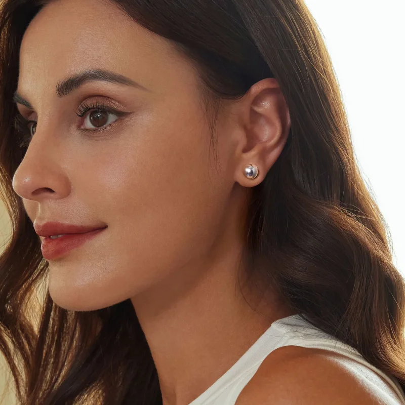 (slika za) Srednji uhani s kroglicami v stilu PANDORA - SCE1725-M - Ogled 6