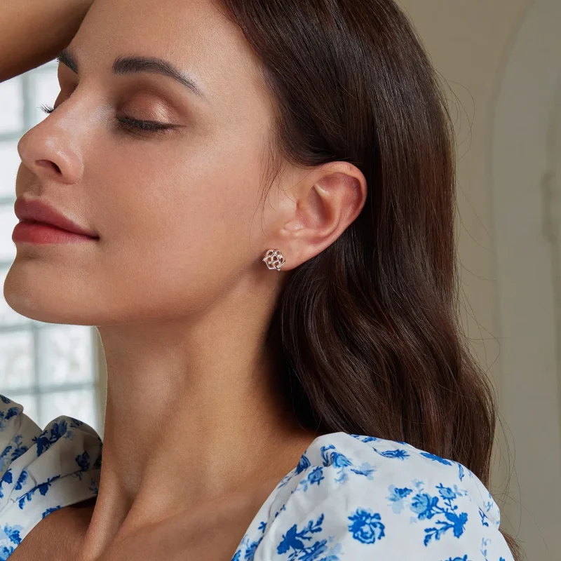 (slika za) Uhani s keltskimi vozli v stilu PANDORA - BSE958 - Ogled 6