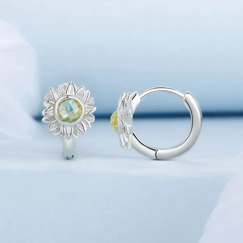 (slika za) Uhani s sončnicami v stilu PANDORA - BSE966 - Ogled 2