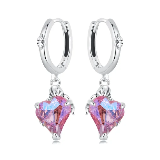 (slika za) Uhani v obliki okostja v obliki srca v stilu PANDORA - SCE1705