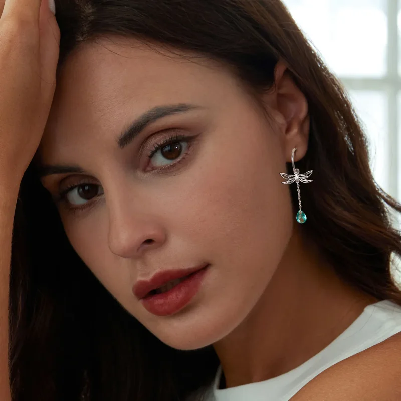 (slika za) Uhani z resicami v stilu PANDORA - SCE1699 - Ogled 7