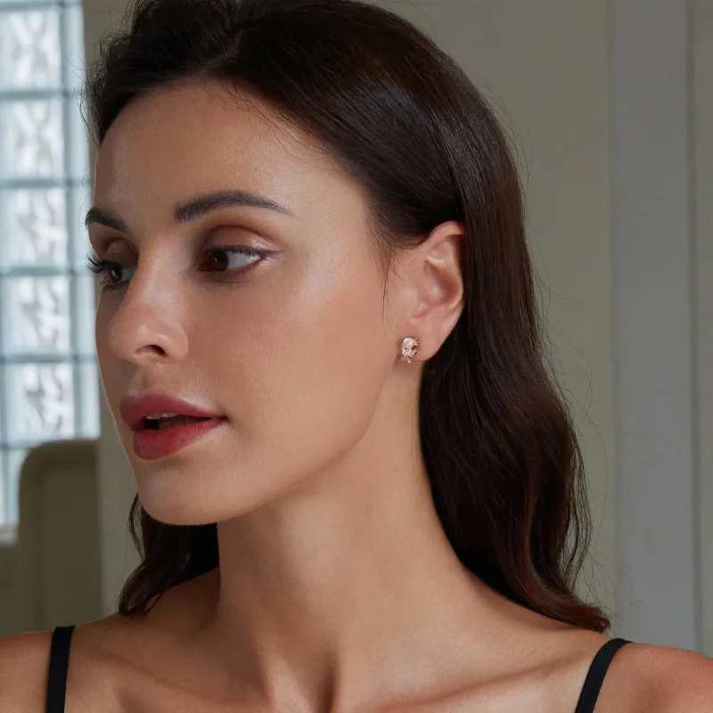 (slika za) Uhani z ribo v mesečini v slogu PANDORA - SCE1693 - Ogled 6