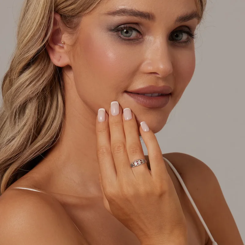 (slika za) Vintage prstan PANDORA Style Iris - SCR998 - Ogled 4