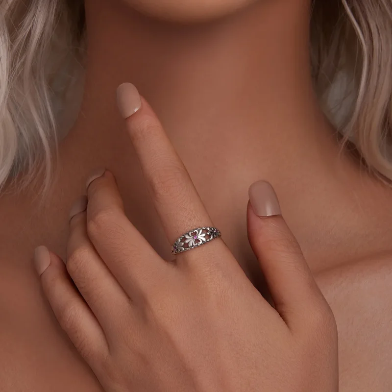 (slika za) Vintage prstan PANDORA Style Iris - SCR998 - Ogled 5