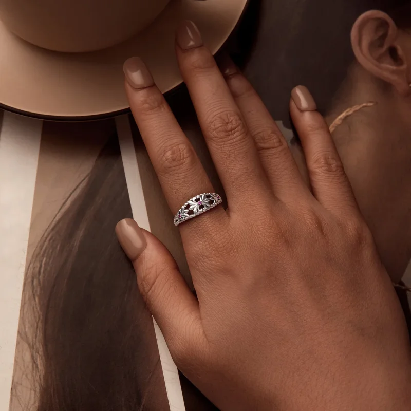 (slika za) Vintage prstan PANDORA Style Iris - SCR998 - Ogled 6