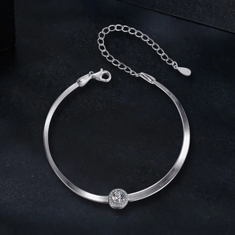 (slika za) Zapestnica iz kačje kosti iz moissanita 0,5 karata PANDORA (en certifikat) - MSB - Ogled 3