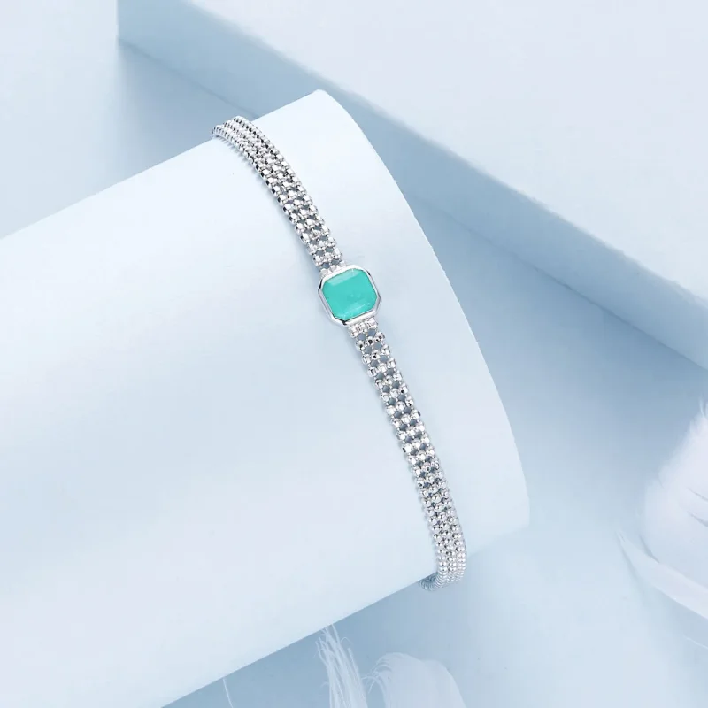 (slika za) Zapestnica iz ledenih kamnov v stilu PANDORA - BSB157 - Ogled 2