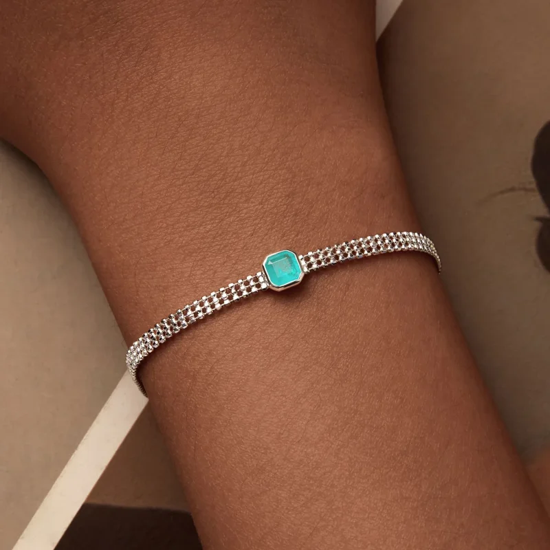 (slika za) Zapestnica iz ledenih kamnov v stilu PANDORA - BSB157 - Ogled 4