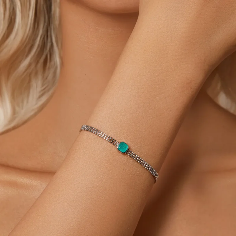 (slika za) Zapestnica iz ledenih kamnov v stilu PANDORA - BSB157 - Ogled 7