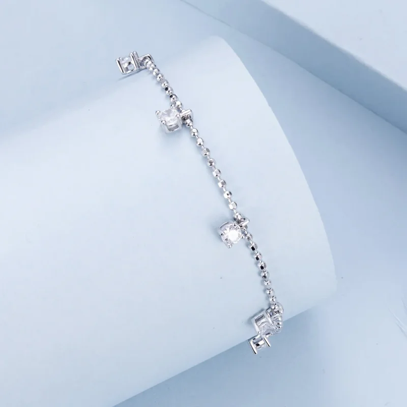 (slika za) Zapestnica s finim bleščečim cirkonom v stilu PANDORA - BSB156 - Ogled 2