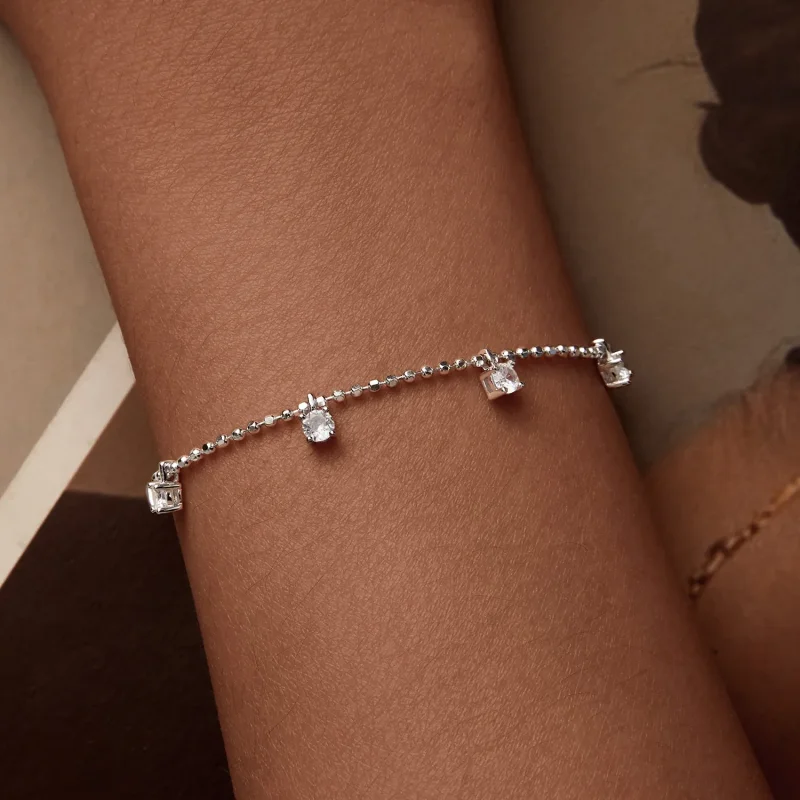 (slika za) Zapestnica s finim bleščečim cirkonom v stilu PANDORA - BSB156 - Ogled 6