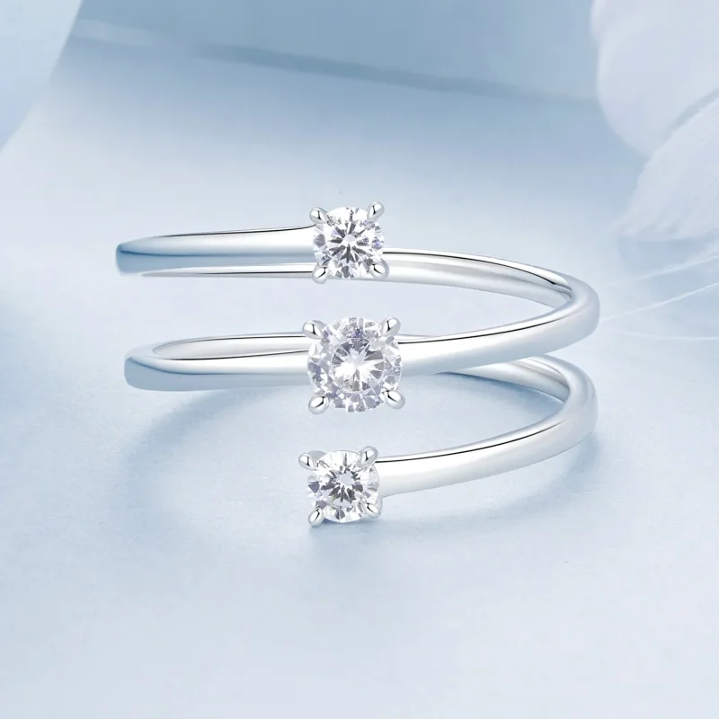 (slika za) Bleščeči ovojni prstan v stilu PANDORA - BSR532-E - Ogled 3