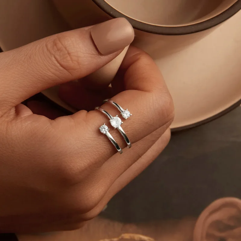 (slika za) Bleščeči ovojni prstan v stilu PANDORA - BSR532-E - Ogled 4