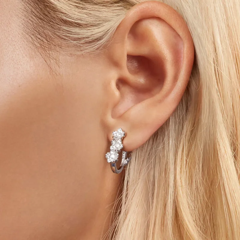 (slika za) Cvetlični uhani v stilu PANDORA - BSE982 - Ogled 5