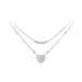 Dvojna ogrlica iz moissanita v stilu PANDORA (en certifikat) - MSN033