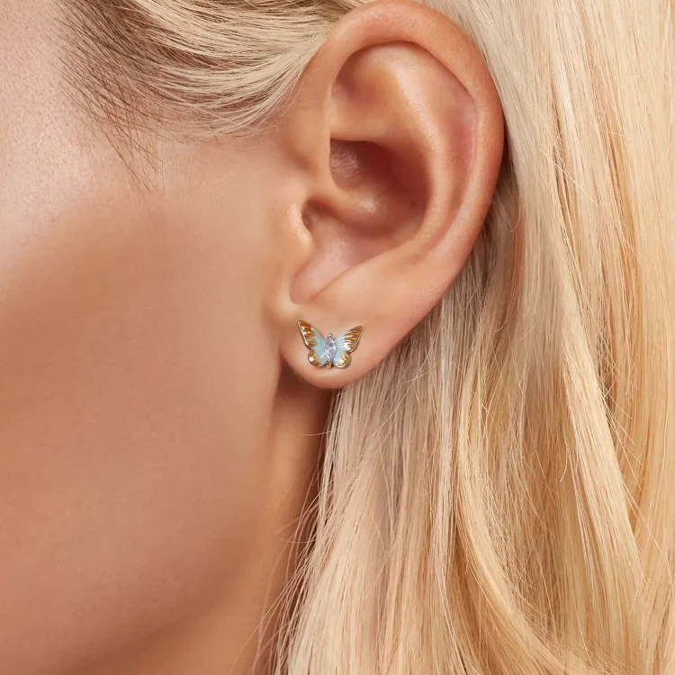 Elegantni uhani z metulji v stilu PANDORA - BSE993