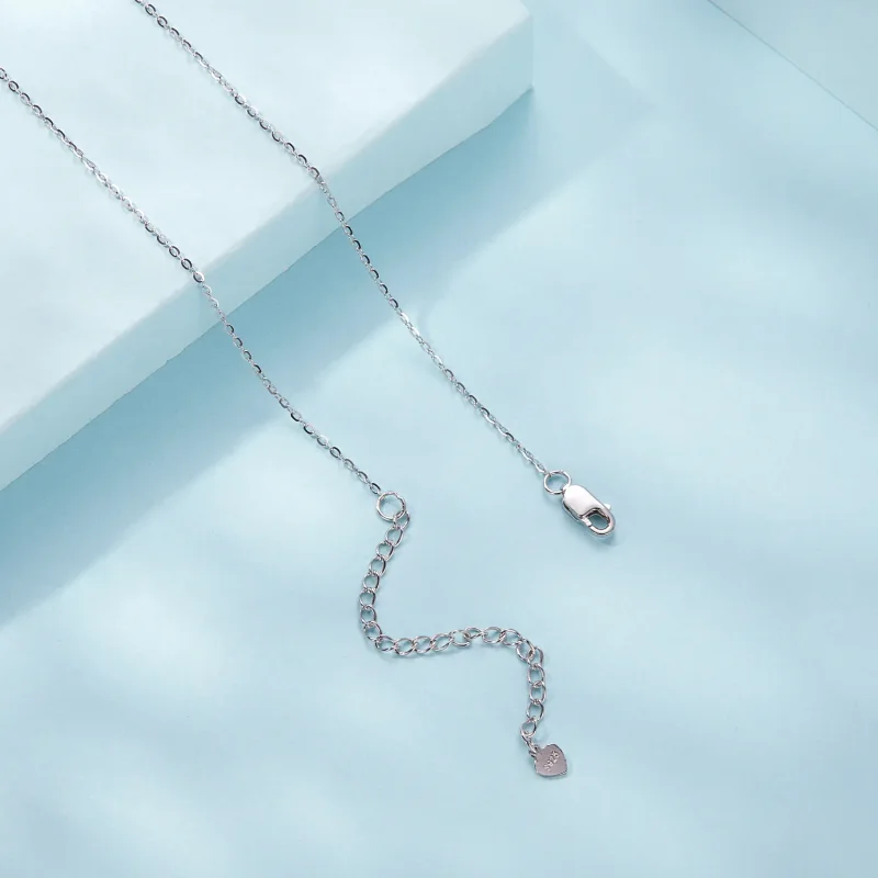 (slika za) Geometrična bleščeča ogrlica v stilu PANDORA - SCN517 - Ogled 4