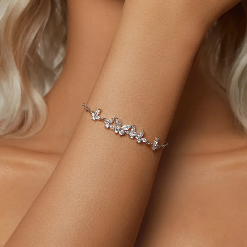 (slika za) Leteča zapestnica z metulji v stilu PANDORA - BSB162 - Ogled 6