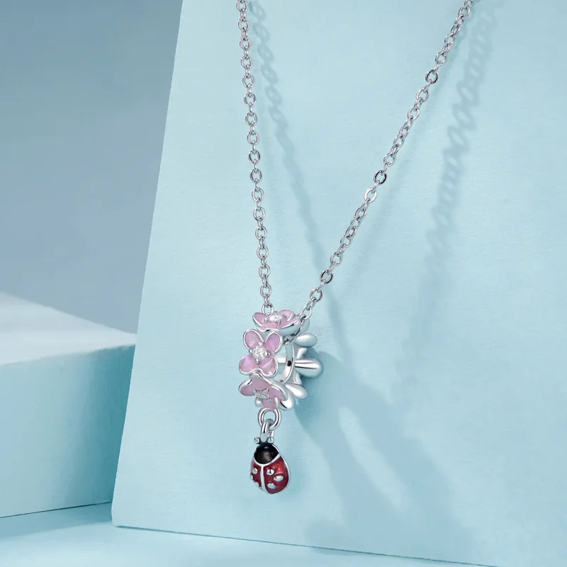 (slika za) Ločevalne kroglice s cvetličnimi pikapolonicami v stilu PANDORA - SCC2740 - Ogled 5