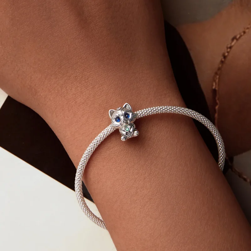 (slika za) Majhne rakunske kroglice v stilu PANDORA - SCC2757 - Ogled 7