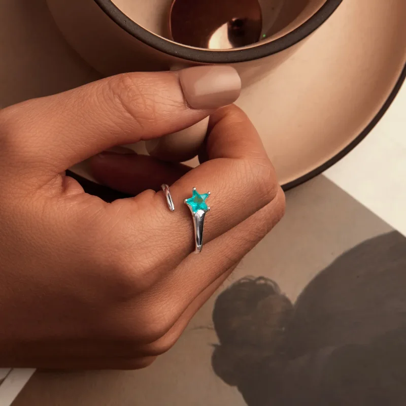 (slika za) Meteorski prstan v stilu PANDORA - BSR535-E - Ogled 4