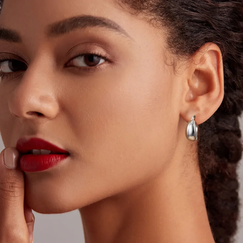 (slika za) Močan kovinski obesek z zaponko za uho PANDORA Style - BSE967 - Ogled 6