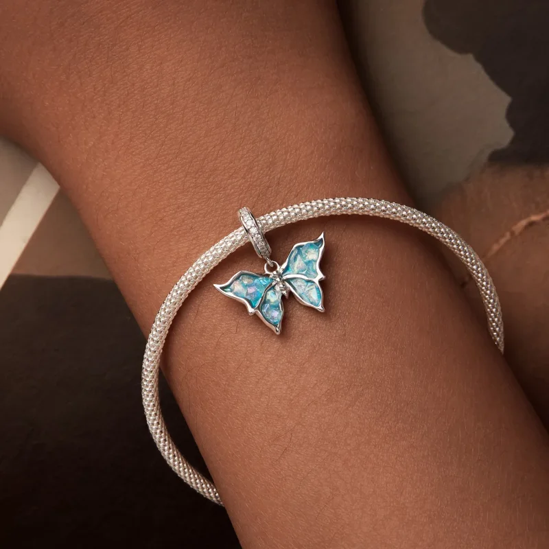 (slika za) Modri obesek Morpho v stilu PANDORA - BSC982 - Ogled 6