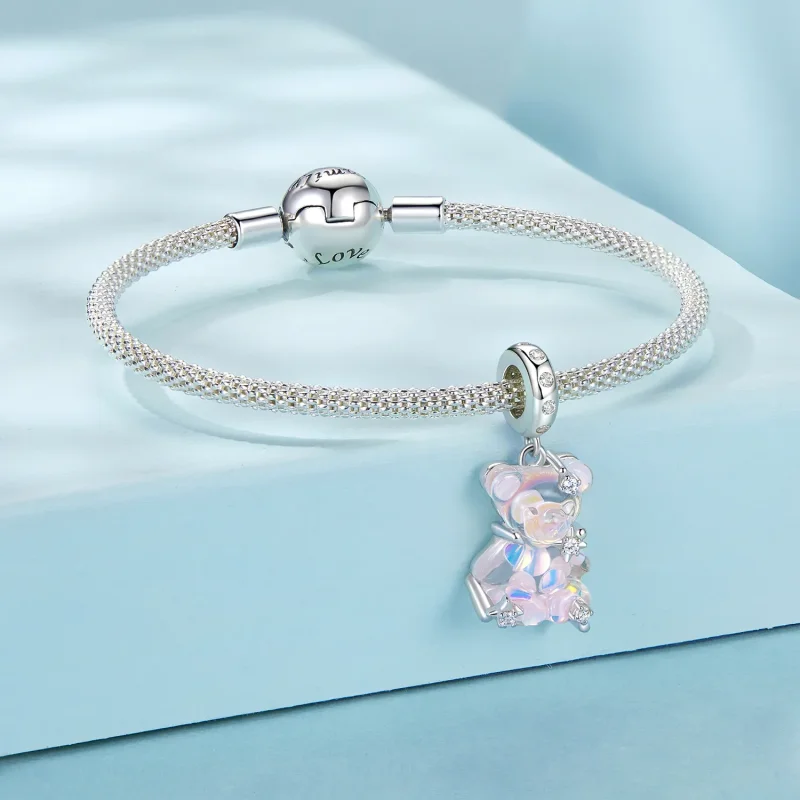 (slika za) Obesek s fantazijskim medvedom v stilu PANDORA - SCC2754 - Ogled 3