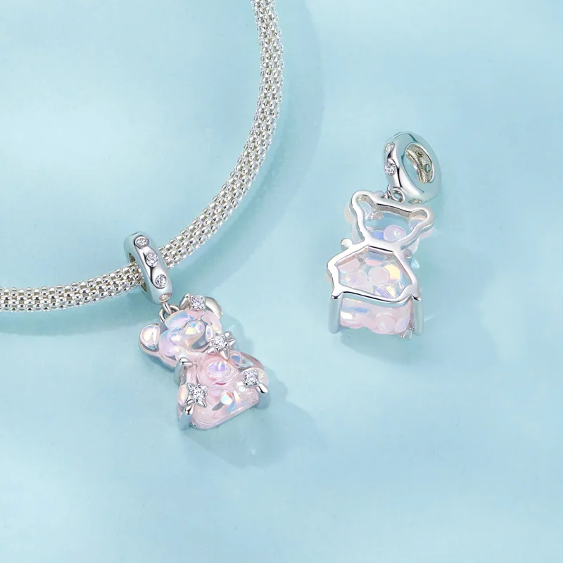 (slika za) Obesek s fantazijskim medvedom v stilu PANDORA - SCC2754 - Ogled 4