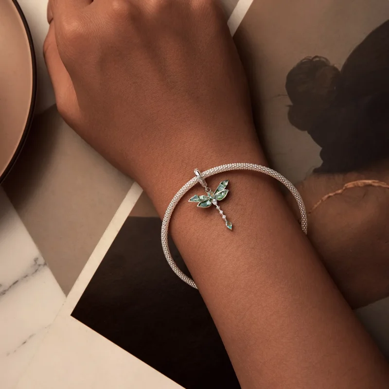 (slika za) Obesek v stilu PANDORA Zeleni kačji pastir - BSC983 - Ogled 5