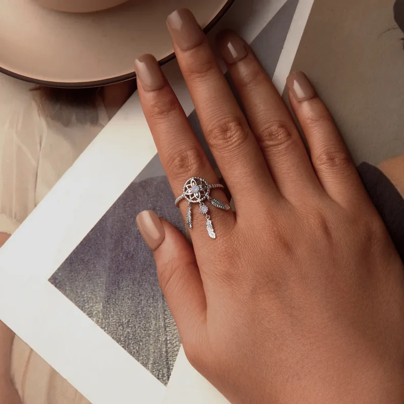 (slika za) Odprt prstan PANDORA Style Dream Catcher - SCR1022-E - Ogled 4