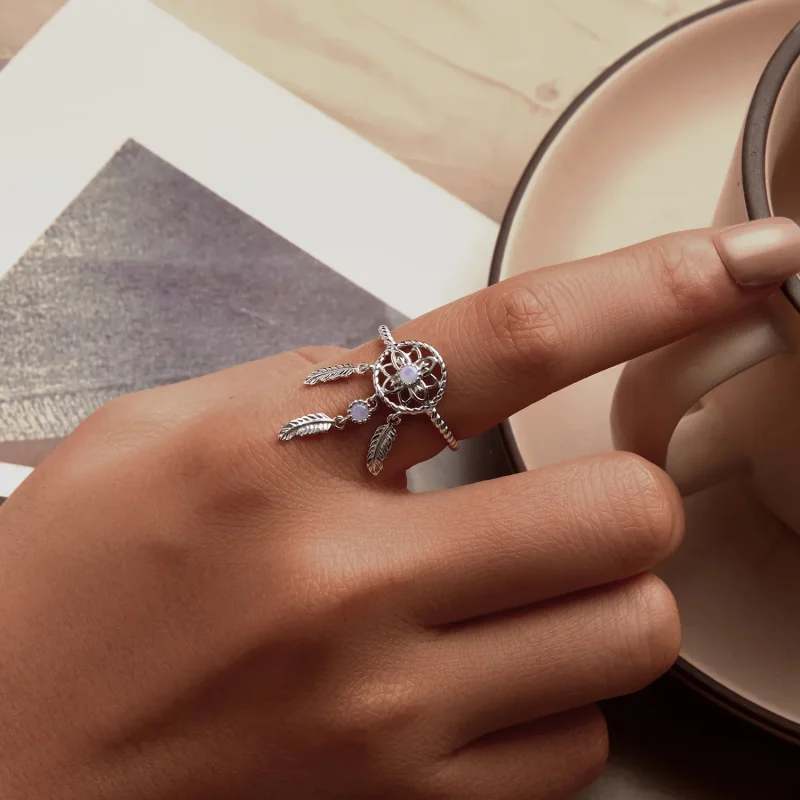 (slika za) Odprt prstan PANDORA Style Dream Catcher - SCR1022-E - Ogled 5