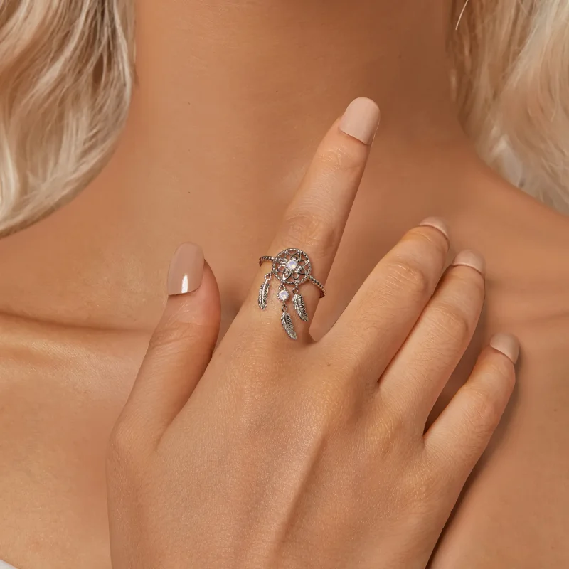 (slika za) Odprt prstan PANDORA Style Dream Catcher - SCR1022-E - Ogled 6