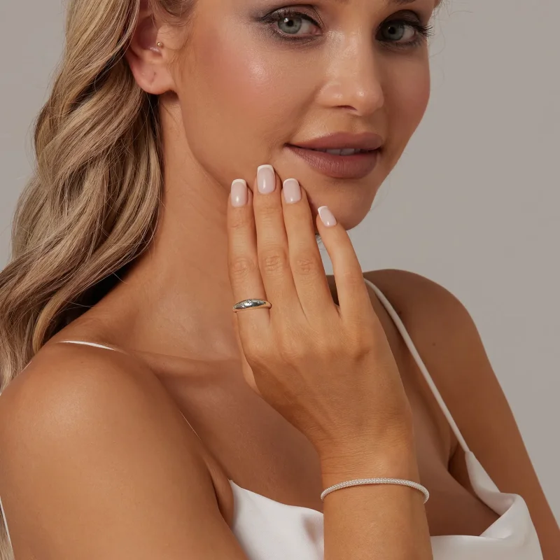 (slika za) Odprt prstan z zvezdo v stilu PANDORA - BSR547-E - Ogled 7