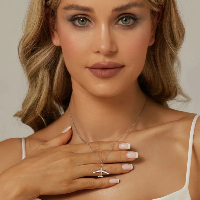 (slika za) Ogrlica letalo v stilu PANDORA - SCN522 - Ogled 6