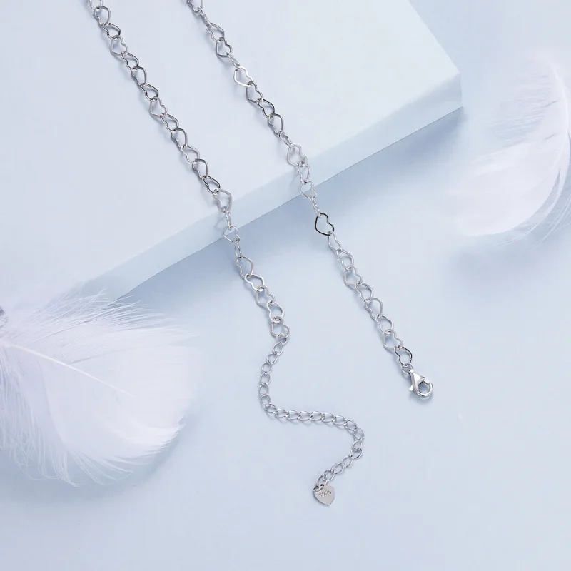 (slika za) Ogrlica z verižico v obliki srca PANDORA - BSA005 - Ogled 4