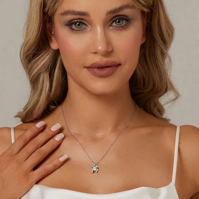 (slika za) Ogrlica z zvezdami v stilu PANDORA - SCN523 - Ogled 6