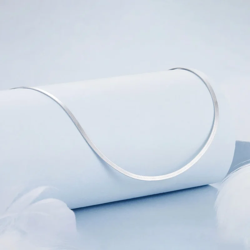 (slika za) Osnovna ogrlica s kačjo kostjo v stilu PANDORA - BSA008 - Ogled 2